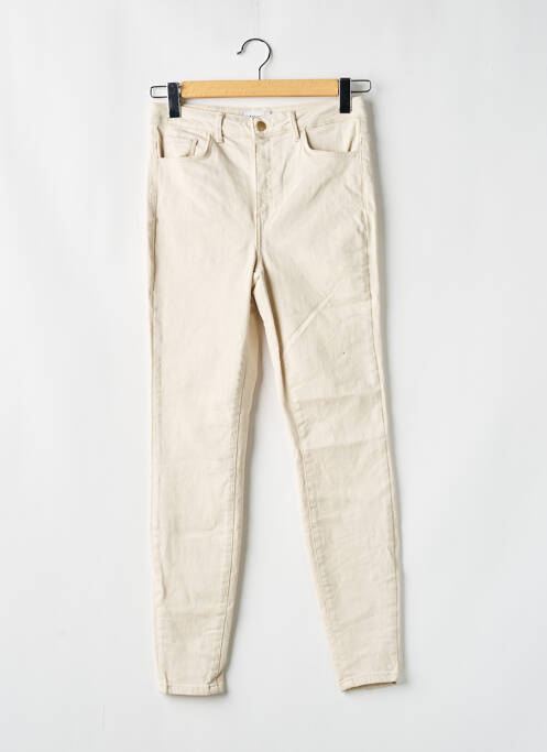 Pantalon slim stretch taille normale beige AWARE femme
