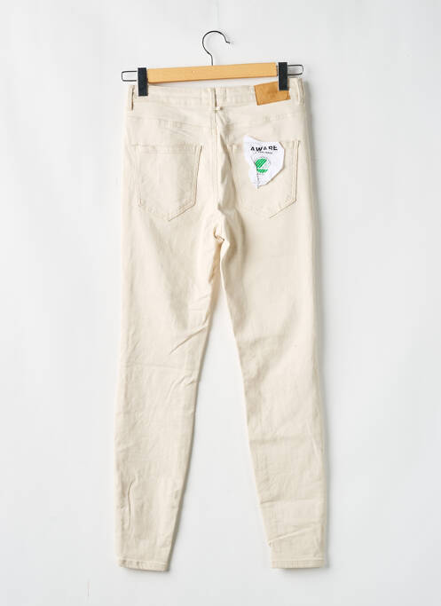 Pantalon slim stretch taille normale beige AWARE femme