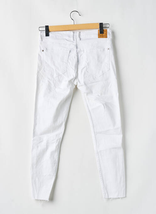 Jeans coupe slim tissage brut taille normale blanc MANGO femme