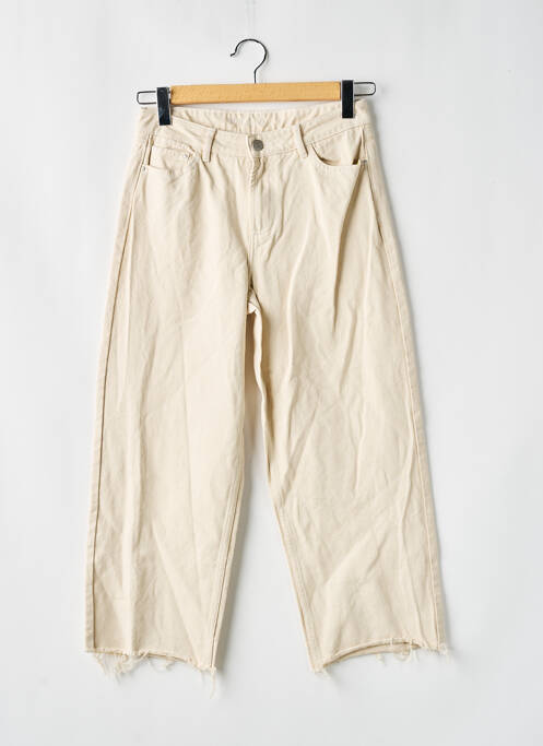 Jeans coupe droite taille normale taille normale beige VILA femme