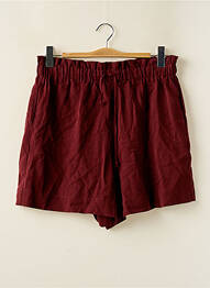 Short taille élastique rouge ASTRID BLACK LABEL femme