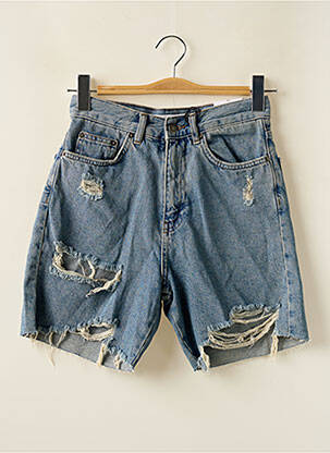 Short tissage denim bleu SUBDUED femme