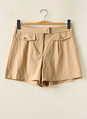 Short fermeture zippée sous rabat avec crochet beige VERO MODA femme
