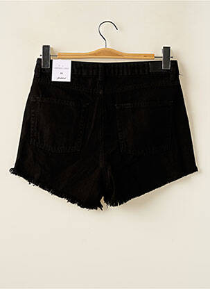 Short fermeture zippée sous rabat boutonné noir SUBDUED femme