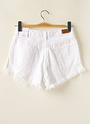 Short tissage denim blanc SUBDUED femme