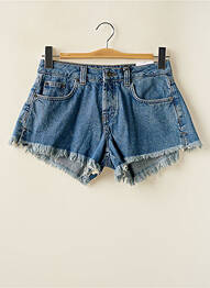 Short tissage denim bleu SUBDUED femme