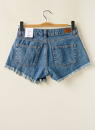Short tissage denim bleu SUBDUED femme