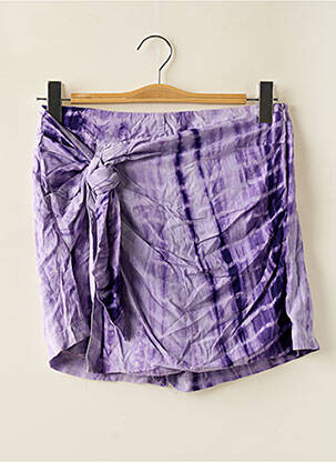 Jupe short coupe droite violet CEMI BY CÉLINE femme