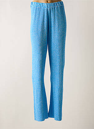 Pantalon droit taille élastique bleu ASTRID BLACK LABEL femme