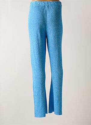 Pantalon droit taille élastique bleu ASTRID BLACK LABEL femme