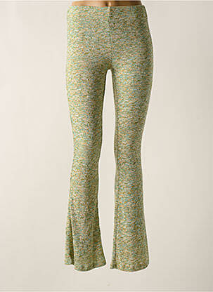 Pantalon droit taille élastique vert NEON & NYLON femme