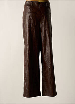 Pantalon flare fermeture zippée sous rabat boutonné marron VERO MODA femme
