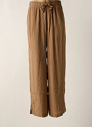 Pantalon droit taille élastique marron OPUS femme