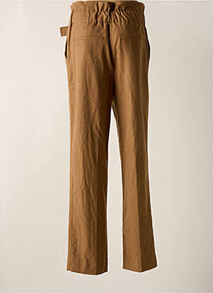 Pantalon droit taille élastique marron DEUX. BY ELINE DE MUNCK femme