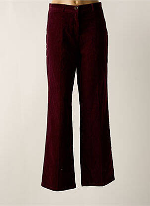 Pantalon droit fermeture zippée sous rabat boutonné violet LE FABULEUX MARCEL DE BRUXELLES femme