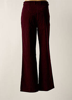 Pantalon droit fermeture zippée sous rabat boutonné violet LE FABULEUX MARCEL DE BRUXELLES femme