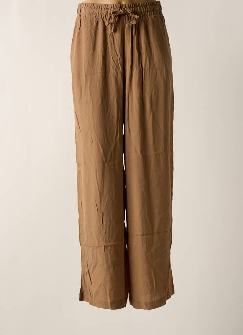 Pantalon droit taille élastique marron OPUS femme