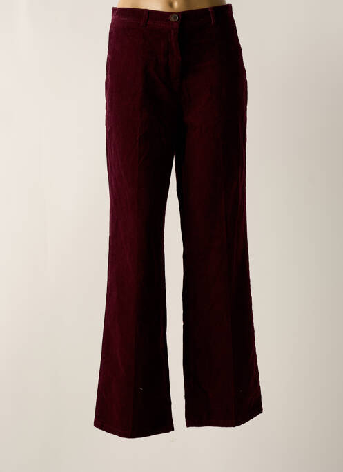 Pantalon droit fermeture zippée sous rabat boutonné violet LE FABULEUX MARCEL DE BRUXELLES femme