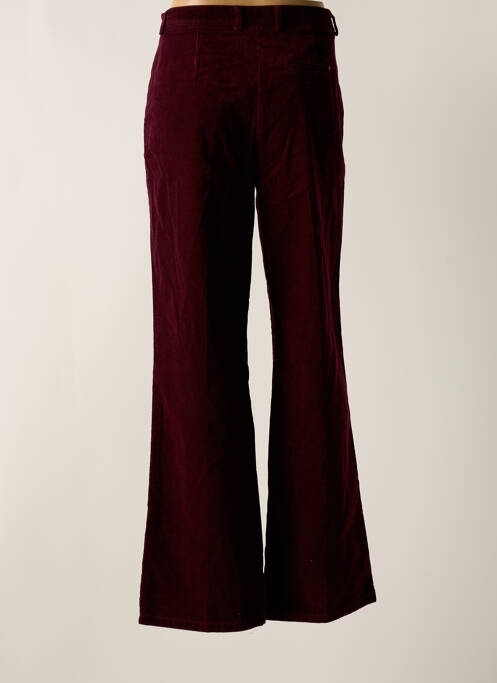 Pantalon droit fermeture zippée sous rabat boutonné violet LE FABULEUX MARCEL DE BRUXELLES femme