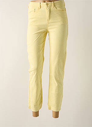 Pantalon 7/8 stretch taille normale jaune JDY femme