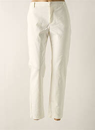 Pantalon chino fermeture zippée sous rabat avec crochet taille normale beige VERO MODA femme