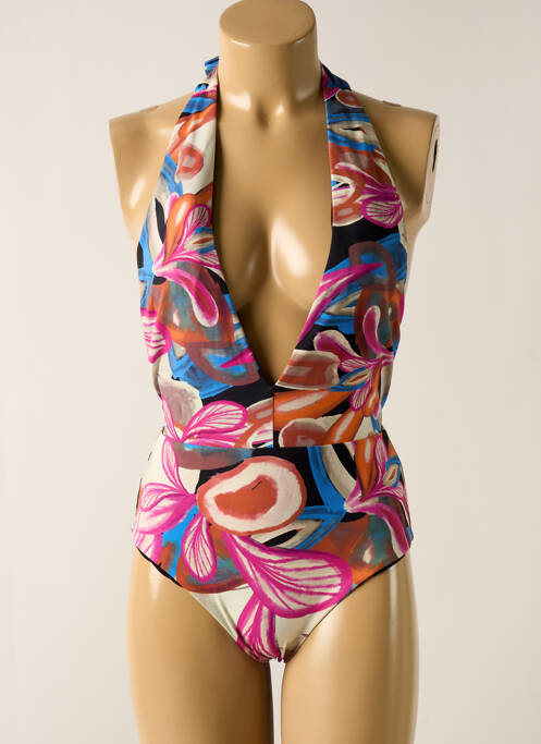 Maillot de bain 1 pièce beige ASTRID BLACK LABEL pour femme