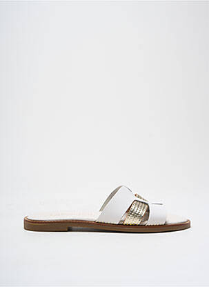Mules/sabots tissage satiné talon plat jusqu'à 3cm blanc GIRLHOOD femme