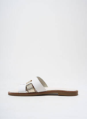 Mules/sabots tissage satiné talon plat jusqu'à 3cm blanc GIRLHOOD femme