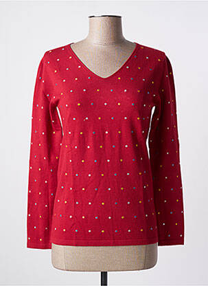 Pull coupe cintrée manches longues rouge GIORGIO BARBARA femme