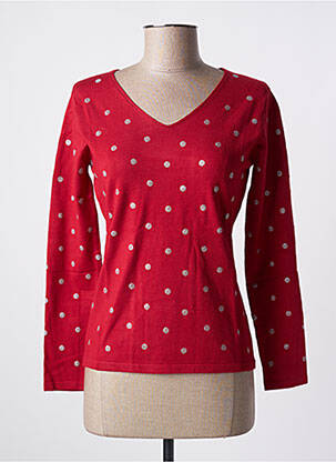Pull coupe cintrée manches longues rouge GIORGIO BARBARA femme