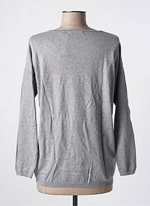 Pull tissage chiné manches longues gris GIORGIO BARBARA femme