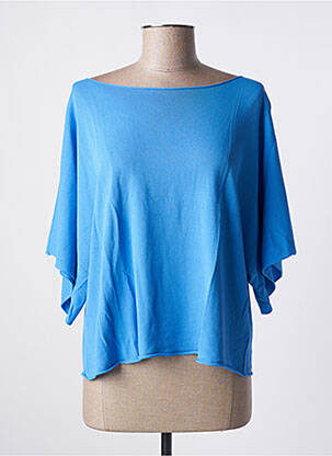 Pull stretch manches longues bleu JULIA PARIS femme