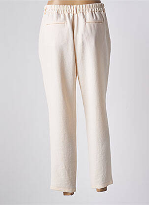 Pantalon chino fermeture zippée sous rabat boutonné taille normale beige PABLO femme