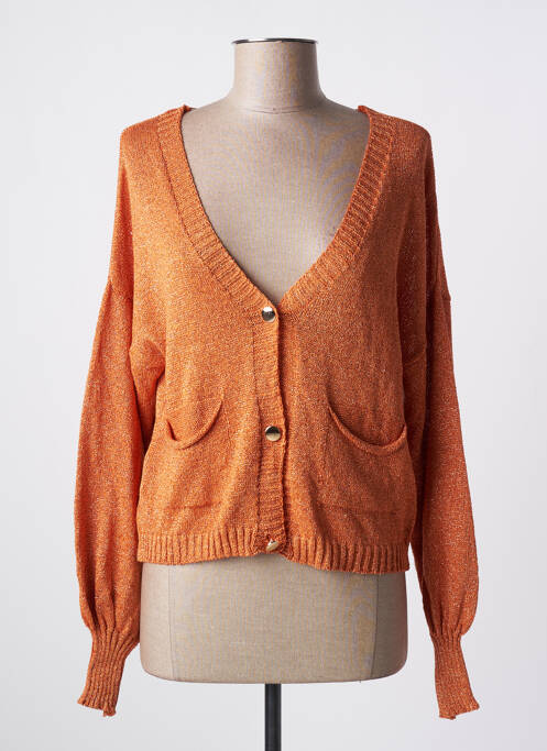 Gilet manches longues orange M PARIS pour femme