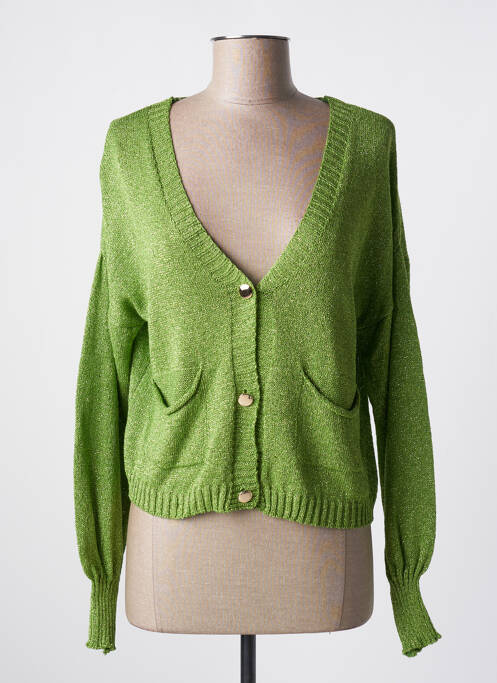 Gilet manches longues vert M PARIS pour femme