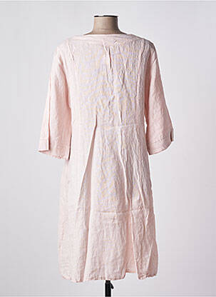 Robe mi-longue manches 3/4 manches 3/4 rose ALEXANDRE LAURENT femme