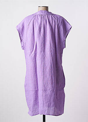Robe mi-longue manches courtes manches courtes violet ALEXANDRE LAURENT femme