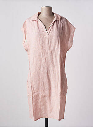 Robe mi-longue manches courtes manches courtes rose ALEXANDRE LAURENT femme