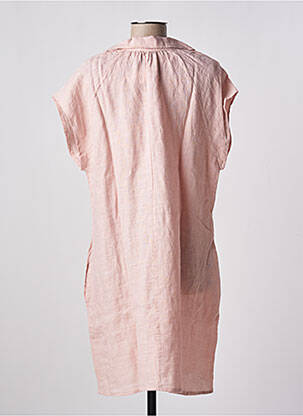 Robe mi-longue manches courtes manches courtes rose ALEXANDRE LAURENT femme