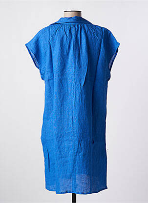 Robe mi-longue manches courtes manches courtes bleu ALEXANDRE LAURENT femme