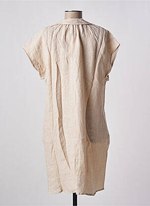 Robe mi-longue manches courtes manches courtes beige ALEXANDRE LAURENT femme