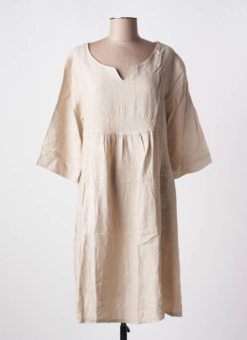 Robe mi-longue beige ALEXANDRE LAURENT pour femme