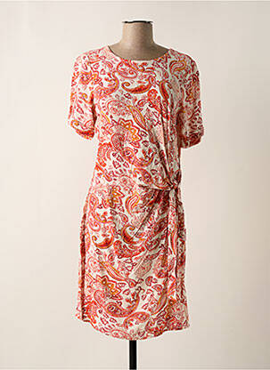 Robe courte manches courtes manches courtes orange DEELUXE femme