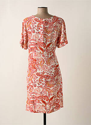 Robe courte manches courtes manches courtes orange DEELUXE femme