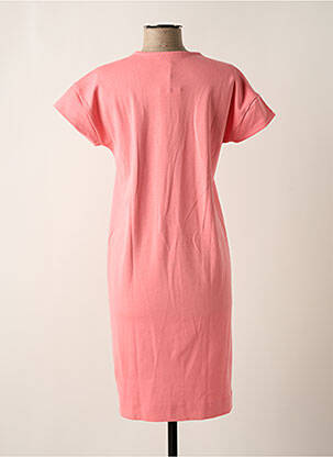 Robe mi-longue manches courtes manches courtes rose GARCIA femme