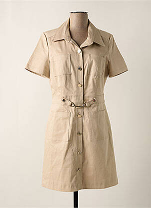Robe courte manches courtes manches courtes beige MORGAN femme