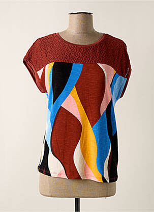 T-shirt coupe droite manches courtes marron STREET ONE femme