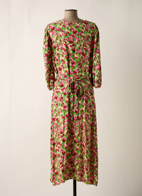 Robe longue beige ICHI pour femme