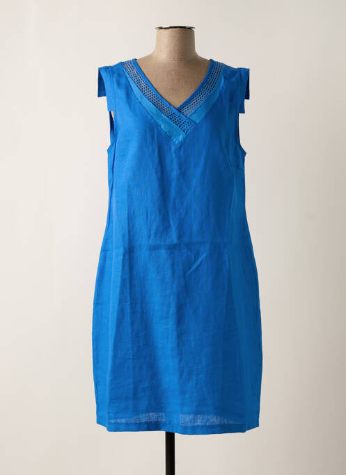 Robe mi-longue bleu MALOKA pour femme