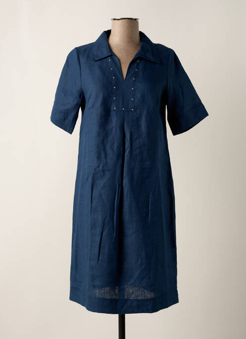 Robe mi-longue bleu MALOKA pour femme